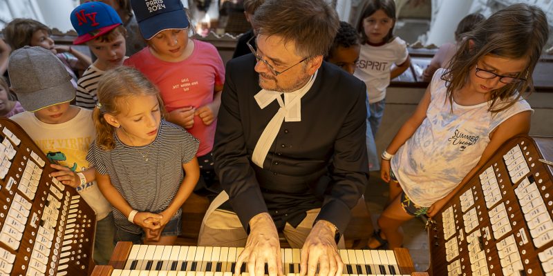 Junge Brucknertage 2024 - Bruckner:Vernetzt: Orgelführung mit Dr. Sonnleitner; Stift St. Florian, 22.08.2024; Foto: Günther Gröger ©groximages, Kultur- & Pressefotograf